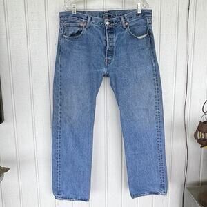Levi’s 501 button fly blue denim jeans men 35/30 Mexico 2016
